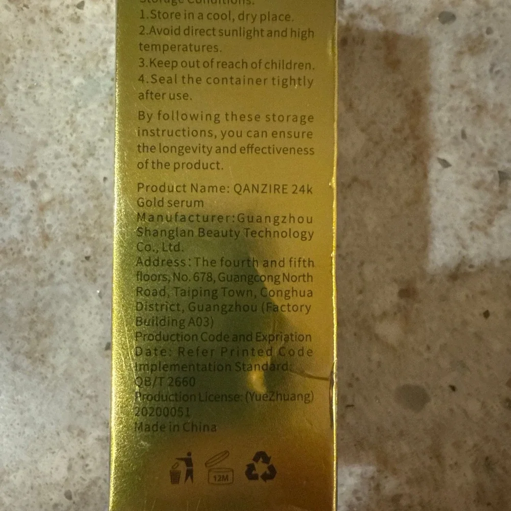 Qanzire 24K Gold‎ Anti-Aging Serum With Gold Niacinamide Liquid - New Sealed